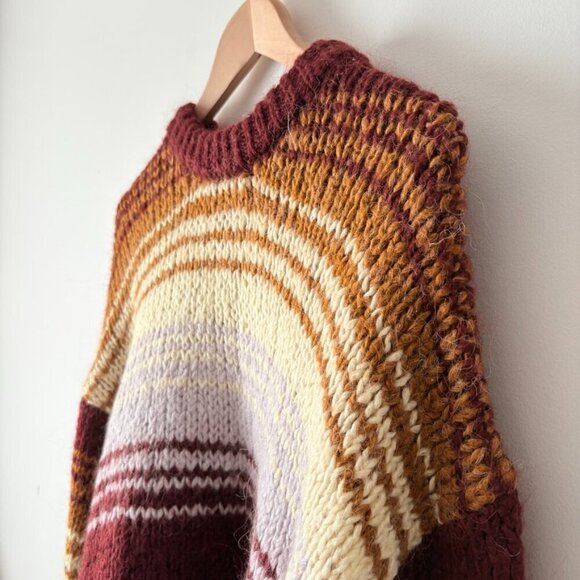 Zara Wool Alpaca Blend Striped Knit Sweater Blogger Fav Size Small - Picture 9 of 12